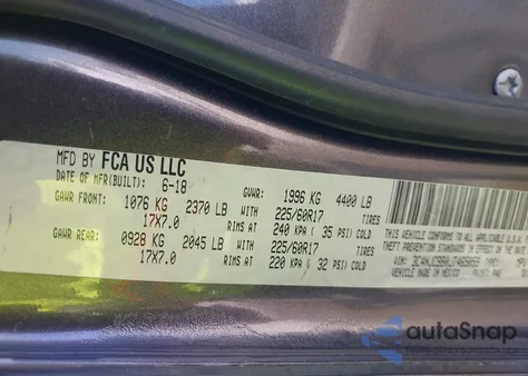 2018 Jeep Compass Latitude Fwd from USA, damaged, VIN 3C4NJCBB0JT465059